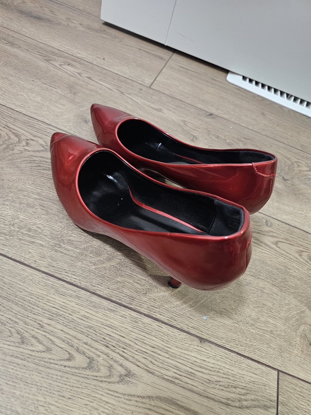 Classic Red Patent Pointed-Toe Pumps - Women's Heels